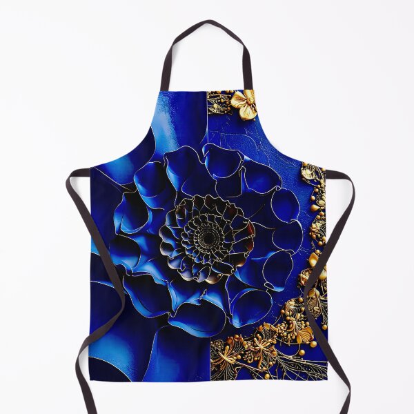 Item preview, Intricate Duality of Royal Navy Velvet and Gold Filigree designed and sold by Vicky Brago-Mitchell®.