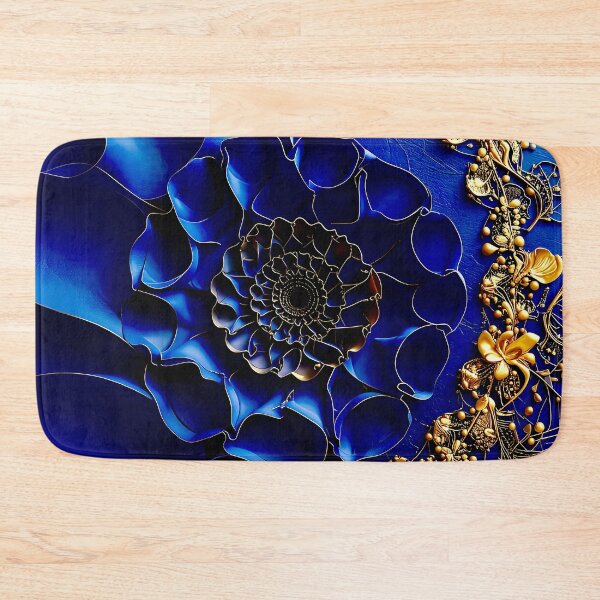 Item preview, Intricate Duality of Royal Navy Velvet and Gold Filigree designed and sold by Vicky Brago-Mitchell®.