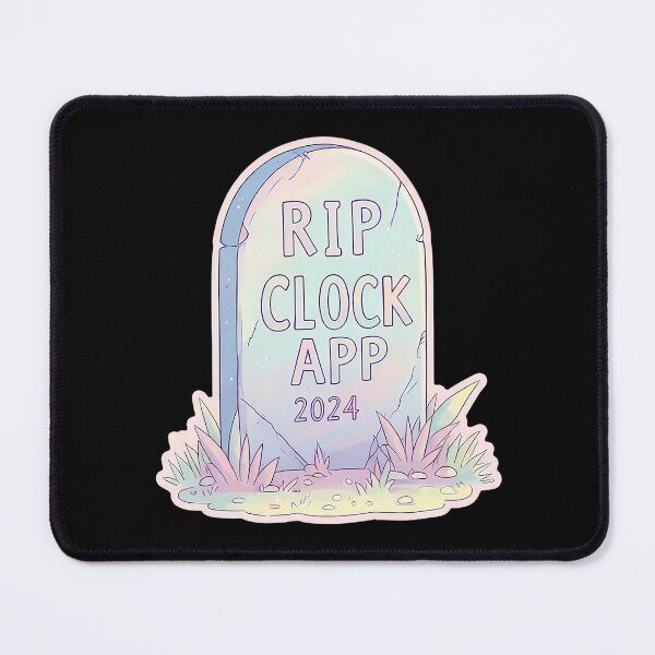 Item preview, Rip Clock App 2024 Pastel Tombstone designed and sold by antwan-stowe.