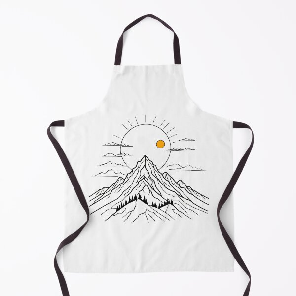 Item preview, Continuous Line Mountain Range with Sun Party Hat Celebration – Minimalist nature gift designed and sold by michallechowicz.