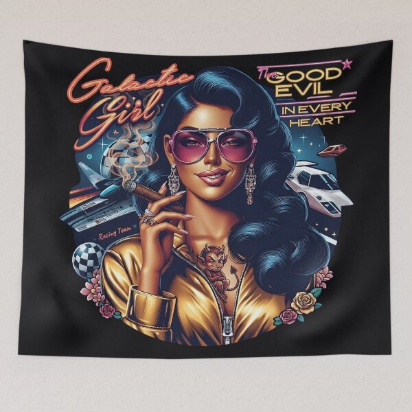 Item preview, Galactic Girl Cigar Devil Tattoo designed and sold by Voodoo Store Paranormal Collections.