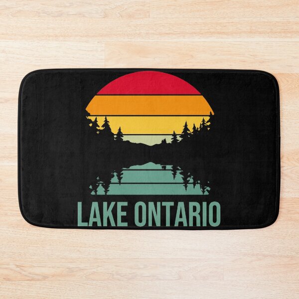 Item preview, Lake Ontario Retro Sunset Pine Forest Great Lakes Vintage Design designed and sold by Abigaildixon92.