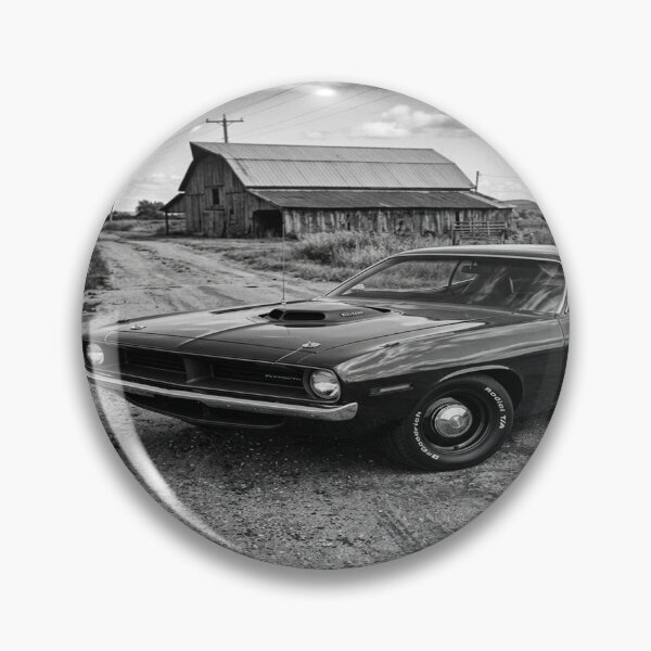 Item preview, Monochrome Vintage Plymouth Barracuda on Country Road designed and sold by Solomon-Ent-144.