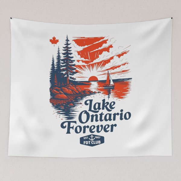 Item preview, Lake Ontario, Great Lakes Sunset, Retro Canada Vacation, Cottage Country Outdoor designed and sold by EllyDinico.