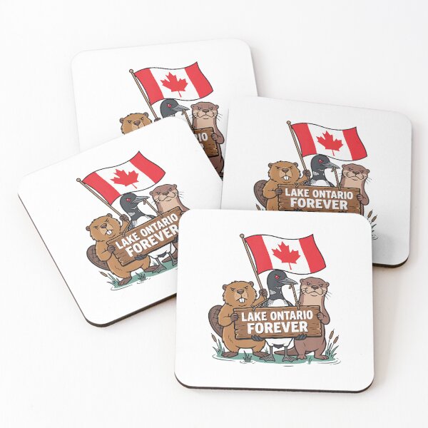 Item preview, Lake Ontario Forever Animals Flag Canadian designed and sold by EllyDinico.