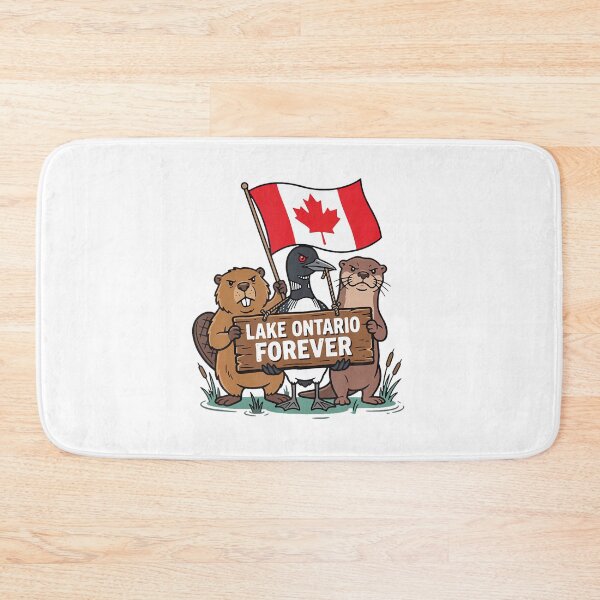 Item preview, Lake Ontario Forever Animals Flag Canadian designed and sold by EllyDinico.