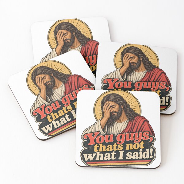 Item preview, Jesus Facepalm – You Guys, Thats Not What I Said | Vintage Christian Humor designed and sold by DoodlesByPeter.