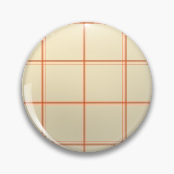 Item preview, Scandinavian Farmhouse Ticking Plaid in Cream + Orange designed and sold by YesterdayColl.