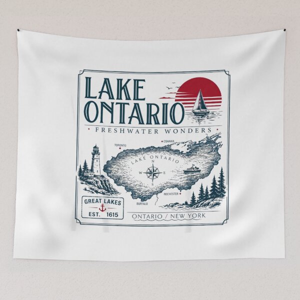 Item preview, Lake Ontario Freshwater Wonder Travel, Lake Ontario, Great Lakes Sunset, Retro Canada Vacation, Cottage Country Outdoor designed and sold by EllyDinico.