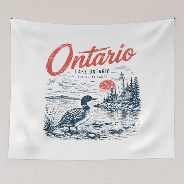 Item preview, Lake Ontario , Loon Est 1615, Lake Ontario Great Lakes, Quiet Activism, Canada Tee, Subtle Anti Trump designed and sold by EllyDinico.
