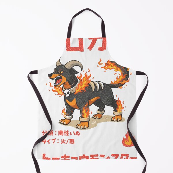Item preview, Japanese Hellhound Fire Dog Monster Poster designed and sold by Matinez Pink.