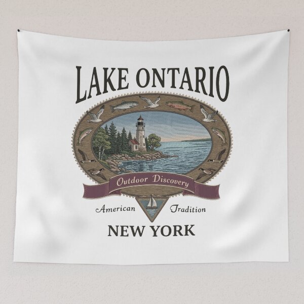 Item preview, Lake Ontario Outdoor, Lake Ontario, Great Lakes, Canada Ontario Map, Lake Life designed and sold by EllyDinico.
