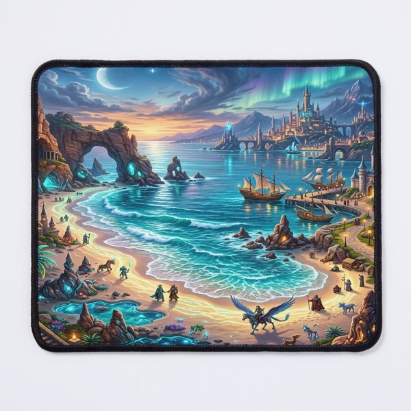 Item preview, A magical fantasy harbor at twilight designed and sold by Solomon-Ent-144.