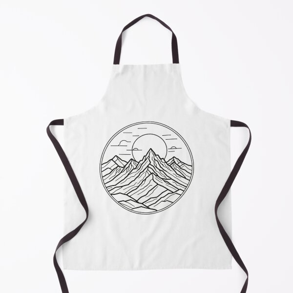 Item preview, Continuous Line Mountain Range with Sun Circular Badge Emblem – Minimalist nature gift designed and sold by michallechowicz.