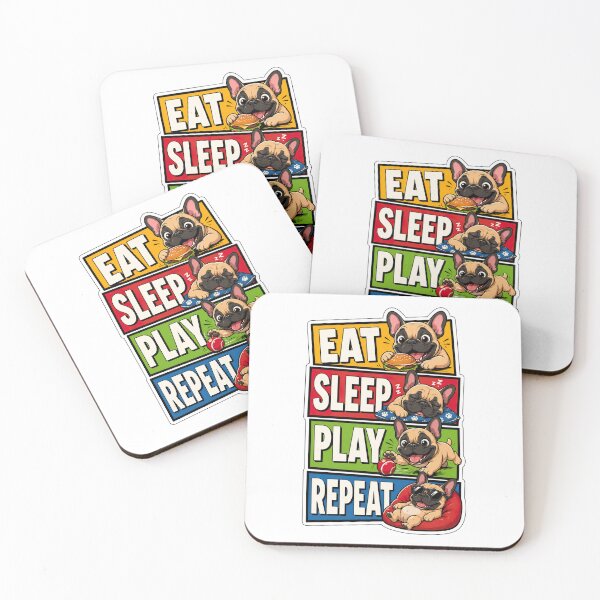 Item preview, Funny French Bulldog, Eat Sleep Play Repeat designed and sold by graphic-genie.