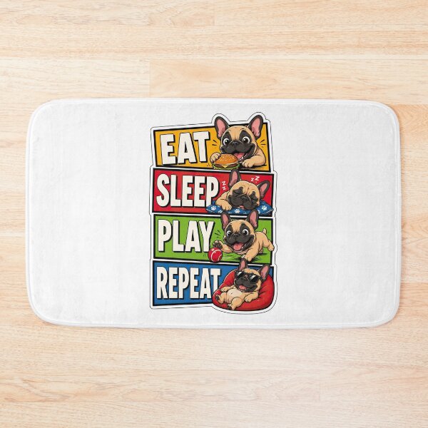 Item preview, Funny French Bulldog, Eat Sleep Play Repeat designed and sold by graphic-genie.