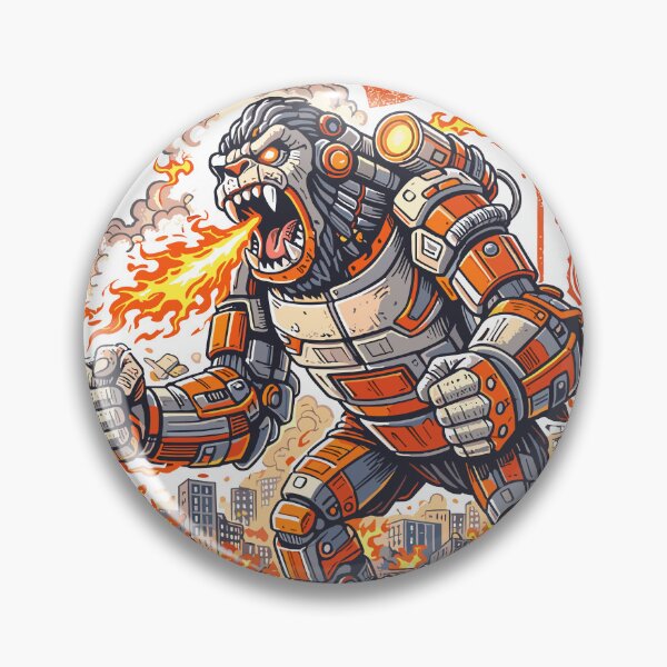 Item preview, Mecha Ape Giant Robot Kaiju Poster designed and sold by Matinez Pink.