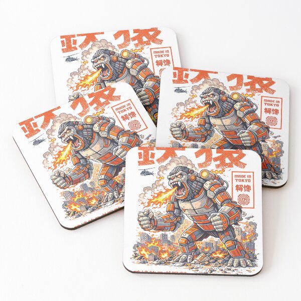 Item preview, Mecha Ape Giant Robot Kaiju Poster designed and sold by Matinez Pink.