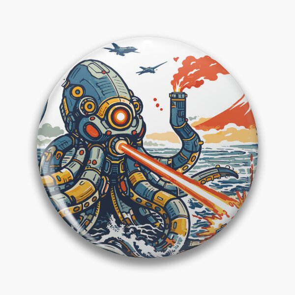 Item preview, Robo Kraken Mecha Octopus Kaiju Poster designed and sold by Matinez Pink.