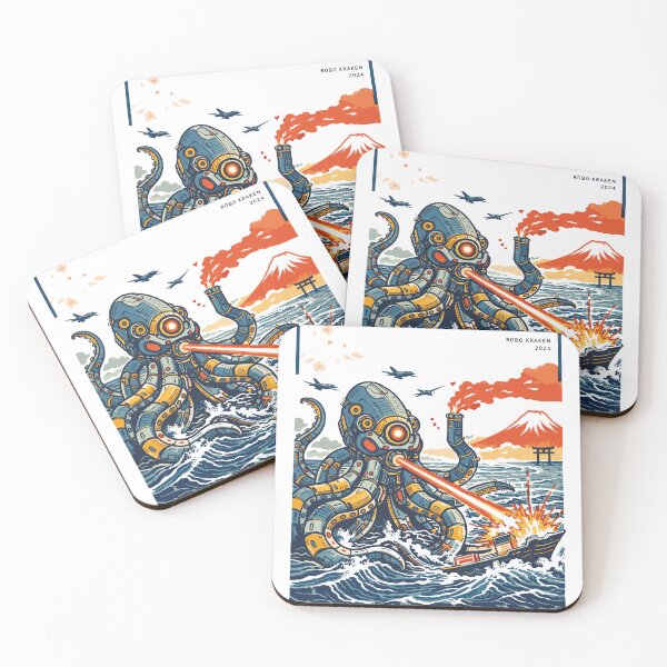 Item preview, Robo Kraken Mecha Octopus Kaiju Poster designed and sold by Matinez Pink.