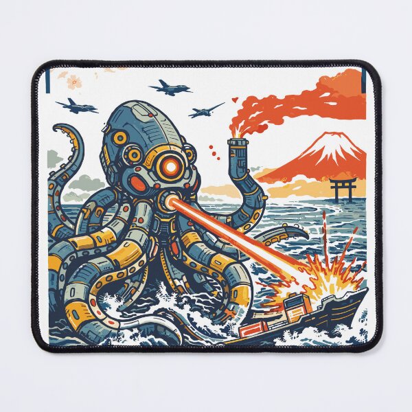 Item preview, Robo Kraken Mecha Octopus Kaiju Poster designed and sold by Matinez Pink.
