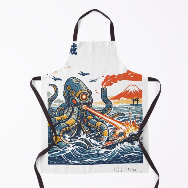 Item preview, Robo Kraken Mecha Octopus Kaiju Poster designed and sold by Matinez Pink.