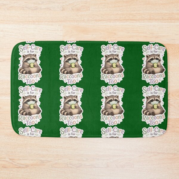 Item preview, Self-Care Is For Raccoons Too Cute Animal Meme designed and sold by GraphixKing999.