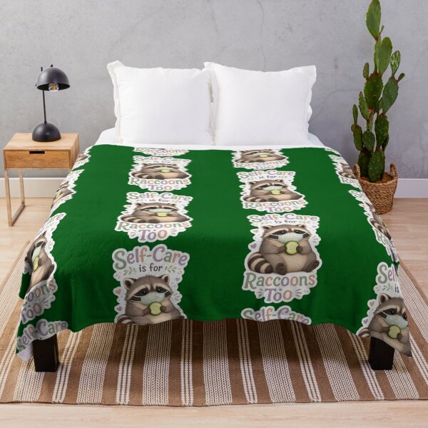 Item preview, Self-Care Is For Raccoons Too Cute Animal Meme designed and sold by GraphixKing999.