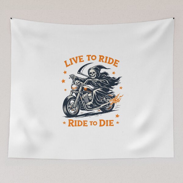 Item preview, Live to Ride Grim Reaper Biker Poster designed and sold by Matinez Pink.