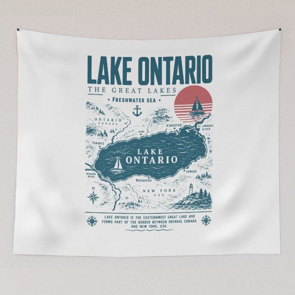 Item preview, Lake Ontario , Loon Est 1615, Lake Ontario Great Lakes, Quiet Activism, Canada Tee, Subtle Anti Trump designed and sold by EllyDinico.