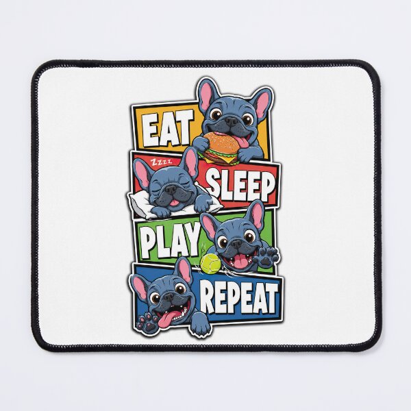 Item preview, Funny French Bulldog, Eat Sleep Play Repeat designed and sold by graphic-genie.