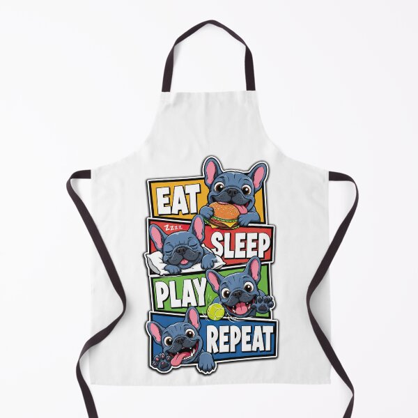 Item preview, Funny French Bulldog, Eat Sleep Play Repeat designed and sold by graphic-genie.