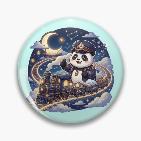 Item preview, Panda Train Conductor – Midnight Sky Express designed and sold by Tinydoodlenest .