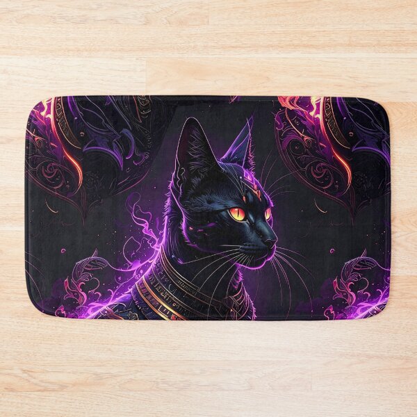 Item preview, Mystical black cat with golden baroque ornament designed and sold by Mystic-Art-2.