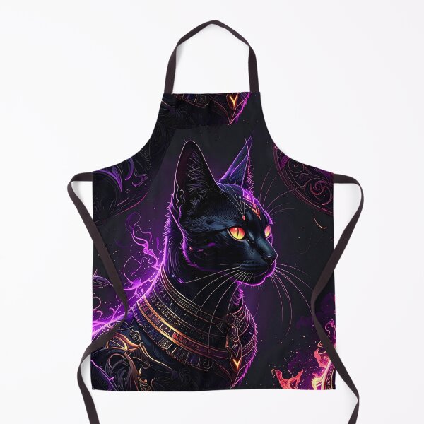 Item preview, Mystical black cat with golden baroque ornament designed and sold by Mystic-Art-2.