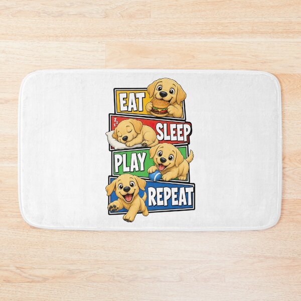 Item preview, Funny Golden Retriever, Eat Sleep Play Repeat Golden Retriever Cute Dog Lover designed and sold by graphic-genie.