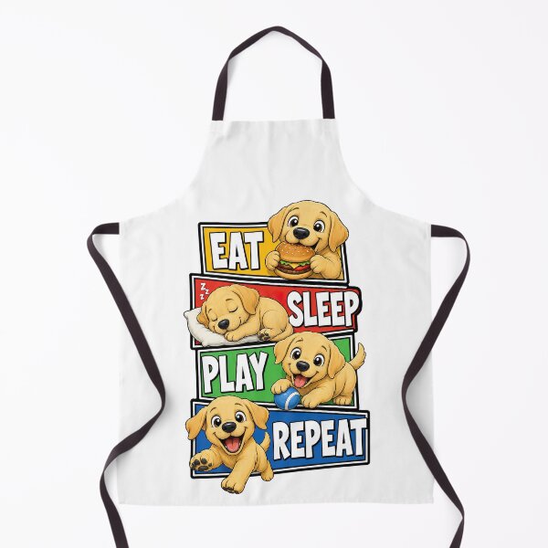 Item preview, Funny Golden Retriever, Eat Sleep Play Repeat Golden Retriever Cute Dog Lover designed and sold by graphic-genie.