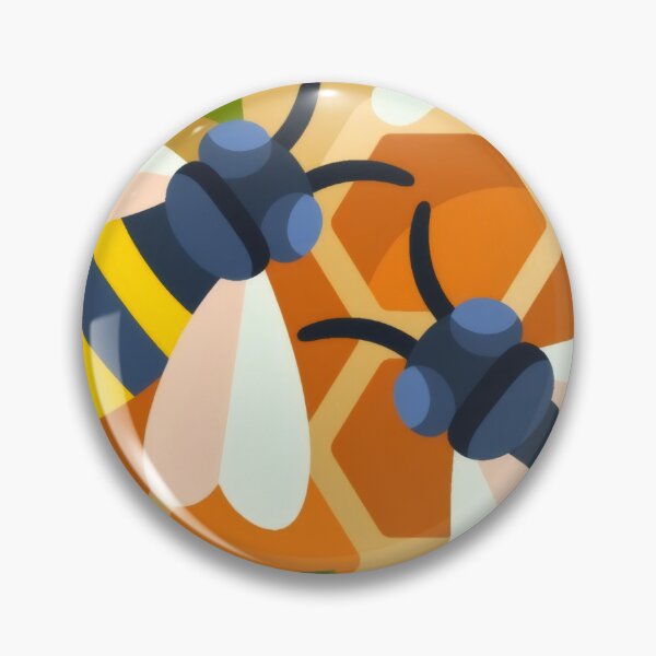 Item preview, Honeybees and Honeycomb Vector Art - Flat Geometric Floral Print designed and sold by Billy Morfo™.