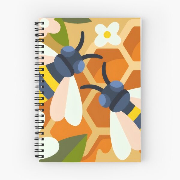 Item preview, Honeybees and Honeycomb Vector Art - Flat Geometric Floral Print designed and sold by Billy Morfo™.