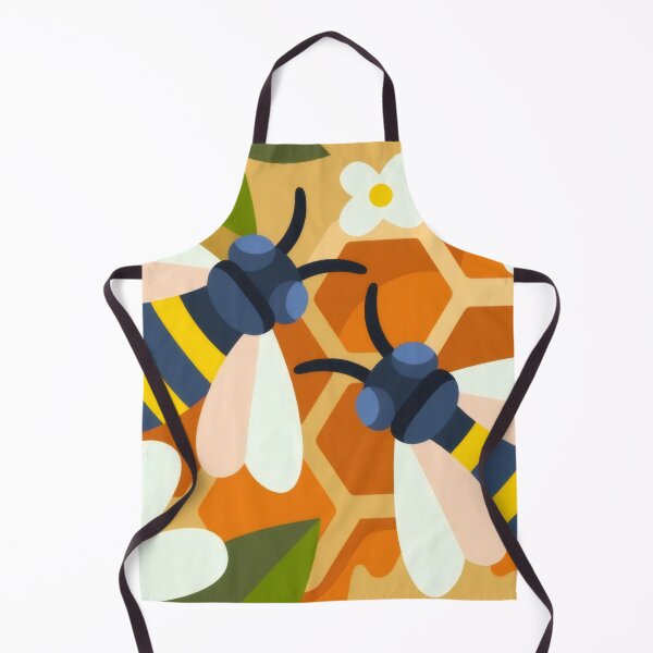 Item preview, Honeybees and Honeycomb Vector Art - Flat Geometric Floral Print designed and sold by Billy Morfo™.