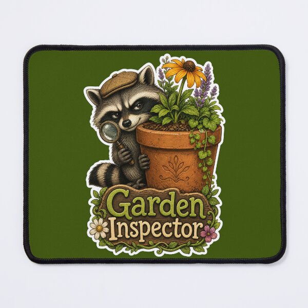 Item preview, Jimothy Raccoon Garden Inspector Vintage Botanical Meme designed and sold by GraphixKing999.