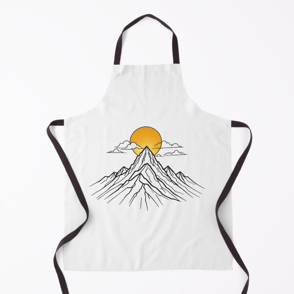 Item preview, Continuous Line Mountain Range with Sun Chrome Metallic 3D – Minimalist nature gift designed and sold by michallechowicz.