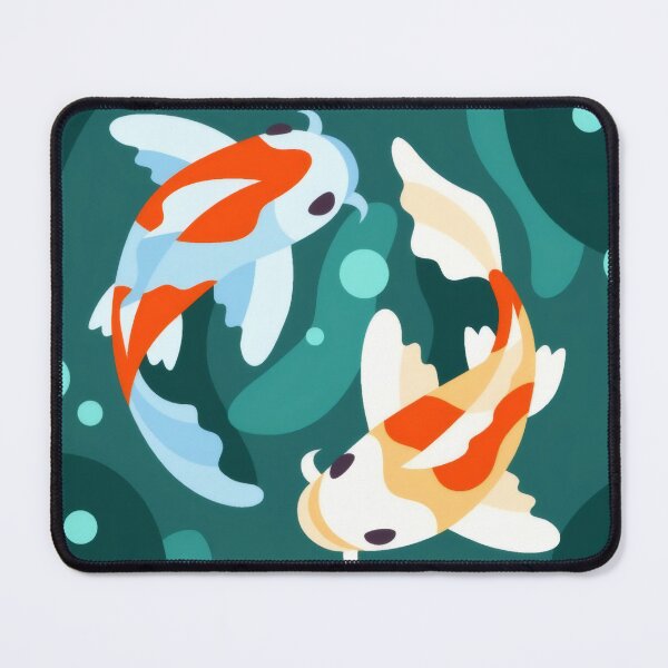 Item preview, Twin Koi Fish Yin Yang - Japanese Flat Vector Art Print designed and sold by Billy Morfo™.