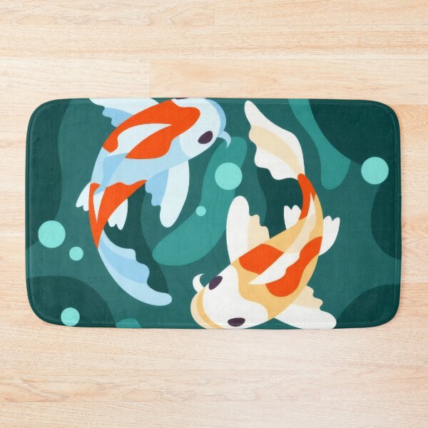 Item preview, Twin Koi Fish Yin Yang - Japanese Flat Vector Art Print designed and sold by Billy Morfo™.