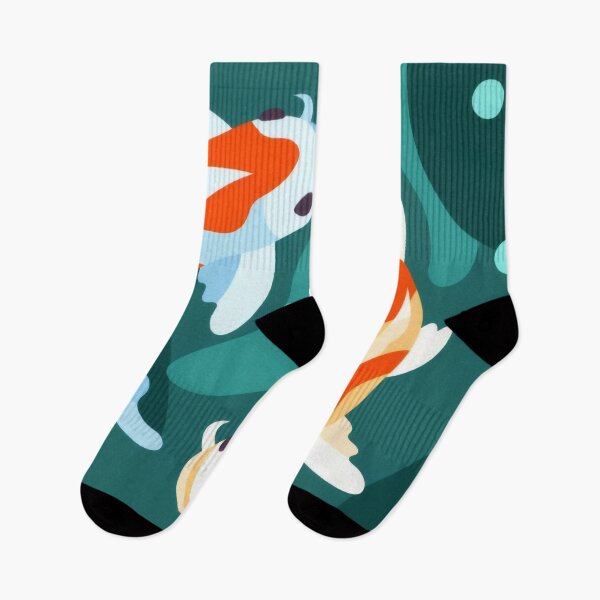 Item preview, Twin Koi Fish Yin Yang - Japanese Flat Vector Art Print designed and sold by Billy Morfo™.