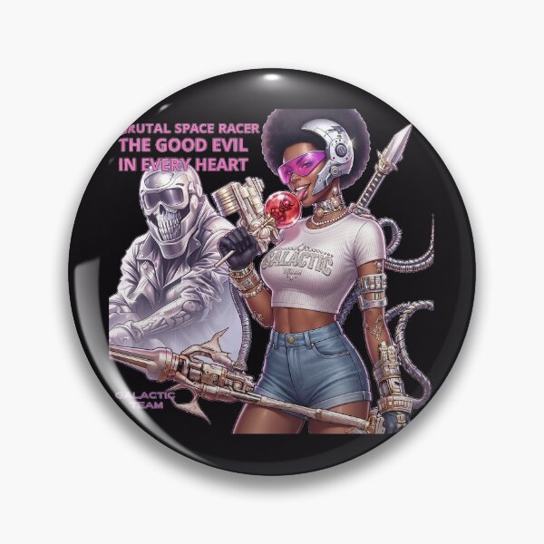 Item preview, Afro Woman Space Racer Spear designed and sold by Voodoo Store Paranormal Collections.