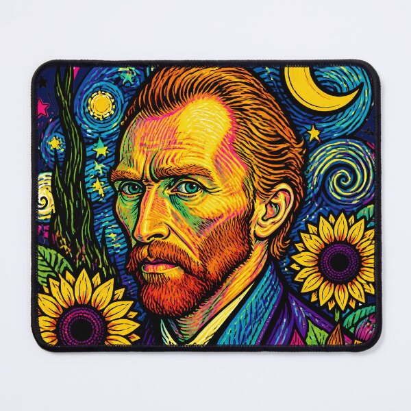 Item preview, Psychedelic Neon Vincent Van Gogh Starry Night Pop Art designed and sold by Skyrocketz.