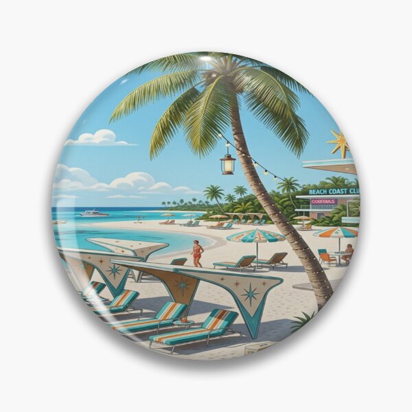 Item preview, A Retro 1950s Luxury Beachfront Resort Scene designed and sold by Solomon-Ent-144.
