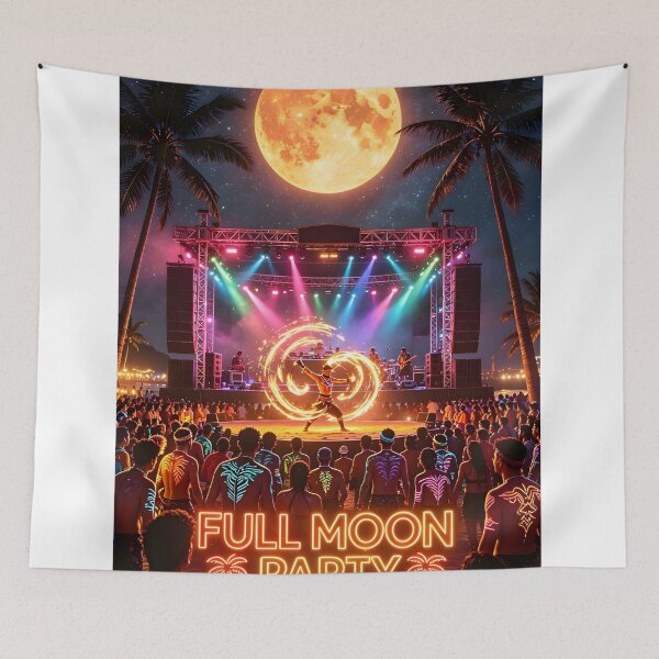 Item preview, Full Moon Party – Koh Phangan Thailand | Neon Tropical Beach Festival designed and sold by Spirit of Siam.