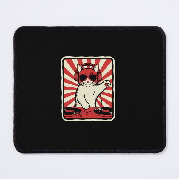 Item preview, Cat DJ Music Lover Headphones Turntable Feline Disc Jockey designed and sold by PopStars1993.